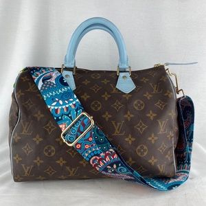 Vintage Louis Vuitton Sky Blue Dyed Speedy 30
